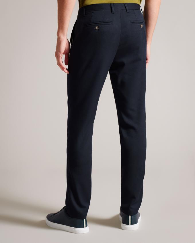 Pantalon Ted Baker Slim Fit Flannel Bleu Marine Homme | FPT-19563135